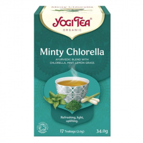 Yogi mentás tea chlorella algával bio filteres tea (17x2g) 17db