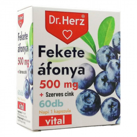 Dr. Herz fekete áfonya 500mg+szerves cink kapszula 60db