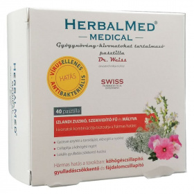 Dr. Weiss HerbalMed Medical gyógynövényes torokfertőtlenítő pasztilla 40db