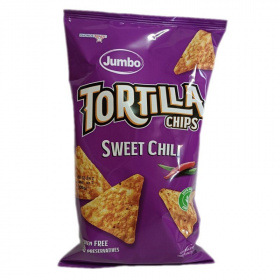 Jumbo tortilla chips sweet chili ízesítésű 100g