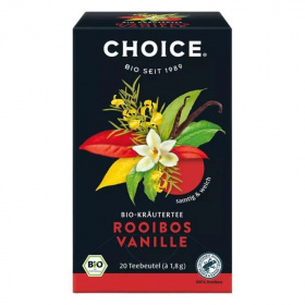 Choice bio rooibos tea vanília filteres 20db, 36g