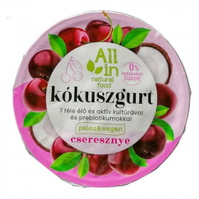 All in kókuszgurt (cseresznye) 150g