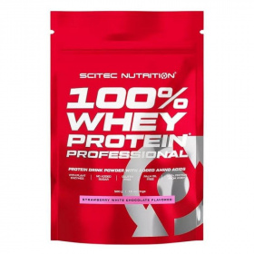 Scitec 100% whey protein por eper-fehércsoki 500g