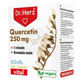 Dr. Herz Quercetin 250 mg + C-vitamin + Bromelain enzim kapszula 60db