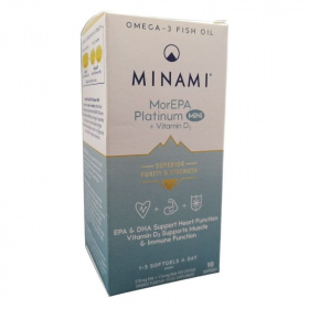 Minami MorEPA Platinum Mini + Vitamin D3 Omega-3 halolaj kapszula 90db