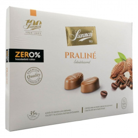 Szerencsi zero (mandula és kávékrémmel töltött maltitos tejcsokoládé) praliné 105g