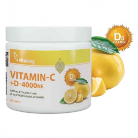 Vitaking Vitamin C-1000mg + D-4000NE tabletta 200db