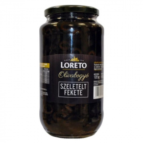 Loreto olívabogyó fekete szeletelt 935g