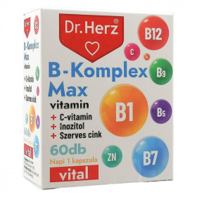 Dr. Herz B-komplex MA+C-vitamin+inozitol+szerves cink kapszula 60db