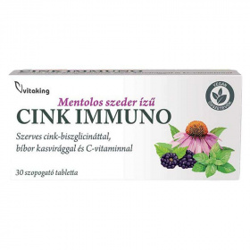 Vitaking Immuno-Zinc 20mg (Cink) rágótabletta 30db