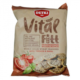 Detki vitál fitt teljeskiőrlésű kréker (paradicsom-bazsalikom) 100g