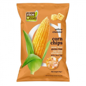 Rice Up kukorica chips cheddar sajt ízesítéssel 60g