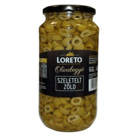 Loreto olívabogyó zöld szeletelt 920g