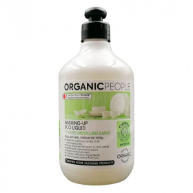 Organic People öko mosogatószer (bio zöld lime-mal és mentával) 500ml