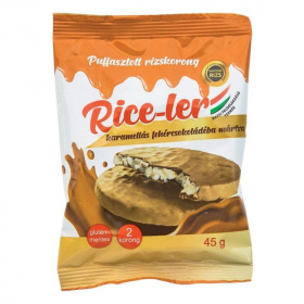 Rice-ler puffasztott rizskorong karamellás fehércsokoládéba mártva 45g