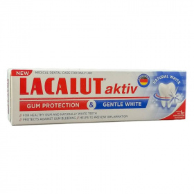 Lacalut aktiv gum protection & gentle white fogkrém 75ml