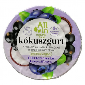 All in kókuszgurt (fekete áfonya, fekete ribiszke) 150g