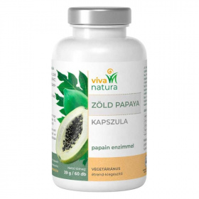 Viva natura zöld papaya vegetáriánus étrend-kiegészítő kapszula 60db