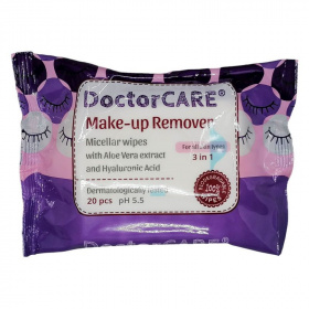 Doctor Care sminklemosó törlőkendő (100% biodegradable) 20db