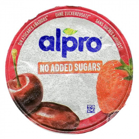 Alpro szójagurt (piros gyümölcs-datolya, hozzáadott cukrot nem tartalmaz) 135g