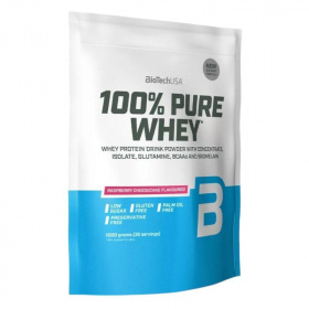 BioTechUSA 100% Pure Whey (málnás sajttorta) tejsavó fehérjepor 1000g