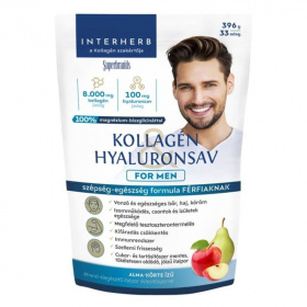 Interherb kollagén és hyaluronsav italpor for men alma körte ízű 396g