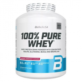 BioTechUSA 100% Pure Whey (málnás sajttorta) tejsavó fehérjepor 2270g