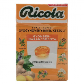 Ricola cukorka (gyömbér-narancsmenta) 40g