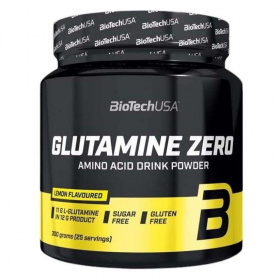 BioTechUSA Glutamine Zero (citrom) aminósav italpor 300g