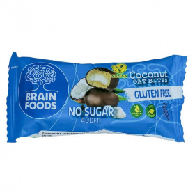 Brain Foods gluténmentes zabfalatok (csokoládéba mártott kókuszos, édesítőszerrel) 44g