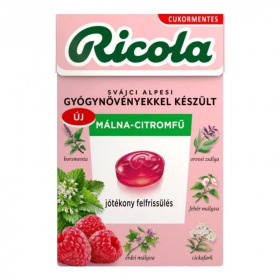 Ricola cukor málna-citromfű cukormentes 40g