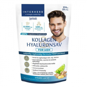 Interherb kollagén és hyaluronsav italpor for men gyömbér lime ízű 396g