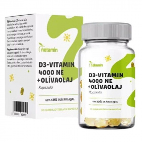 Netamin D3-vitamin 4000NE+olívaolaj kapszula 30db