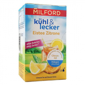 Milford kühl & lecker citrom ízű hidegen elkészíthető fekete tea (20db) 50g