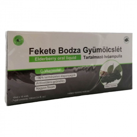 Sun Moon fekete bodza gyümölcslét tartalmazó ampulla (10 x 10ml) 100ml