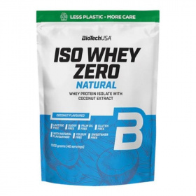 BioTechUSA Iso Whey Zero lactose free natural (kókusz) tejsavó fehérjepor 1000g